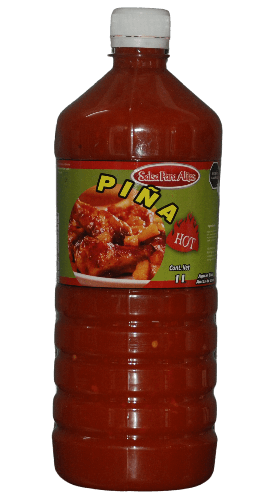 17.Piña Hot Botella de litro salsa para alitas mango