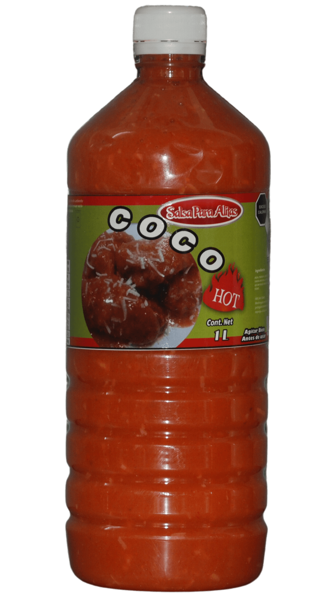 22.Coco Hot Botella de litro salsa para alitas mango