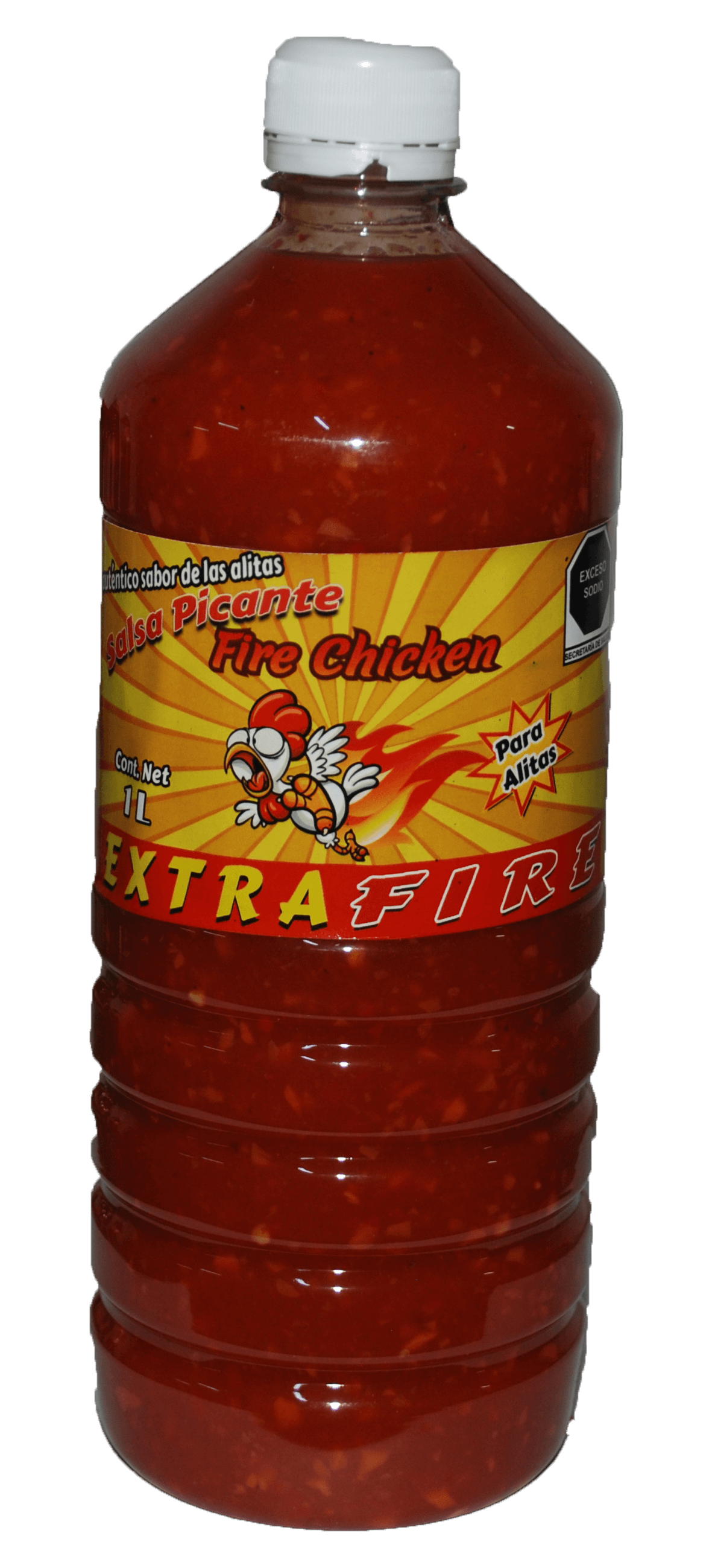 72.Extra Fire Salsa para alitas litro Flaming