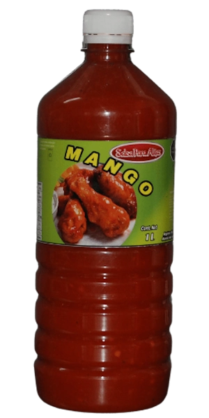 mango-litro Botella de litro salsa para alitas mango